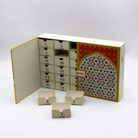 30-day ramadan advent calendar box cardboard custom design