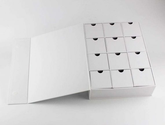 Customized Book-Shaped Advent Calendar With 12 Drawers