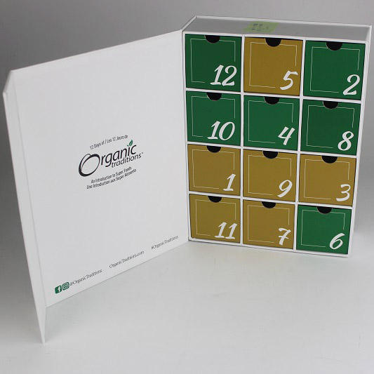 Paper Advent Calendar Box With Hot Stamping